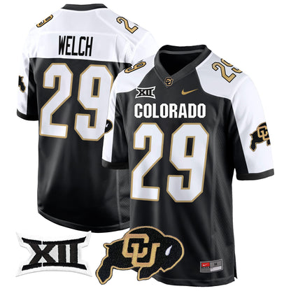 Colorado Buffaloes Big 12 XII Patch Game Jersey V2 - All Stitched