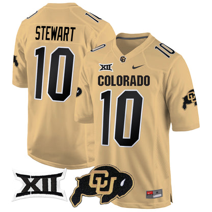 Colorado Buffaloes Big 12 XII Patch Game Jersey V2 - All Stitched