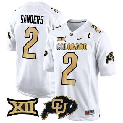 Colorado Buffaloes Big 12 XII Patch Game Jersey V2 - All Stitched