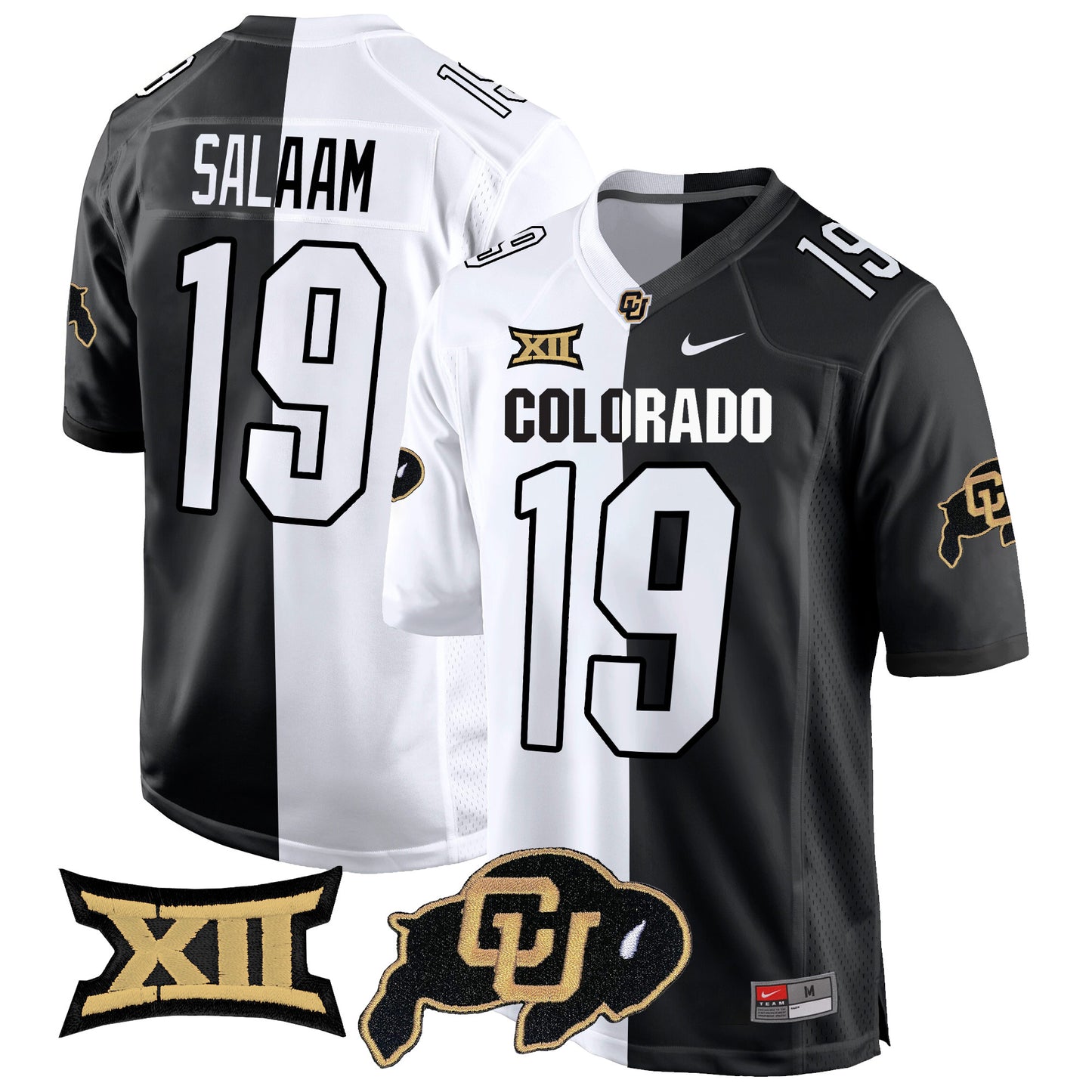 Colorado Buffaloes Big 12 XII Patch Game Jersey V2 - All Stitched