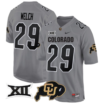 Colorado Buffaloes Big 12 XII Patch Game Jersey V2 - All Stitched