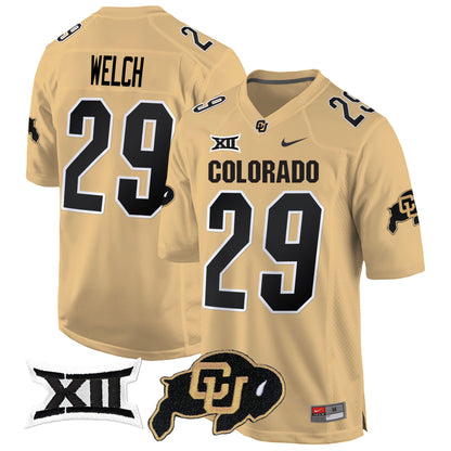 Colorado Buffaloes Big 12 XII Patch Game Jersey V2 - All Stitched