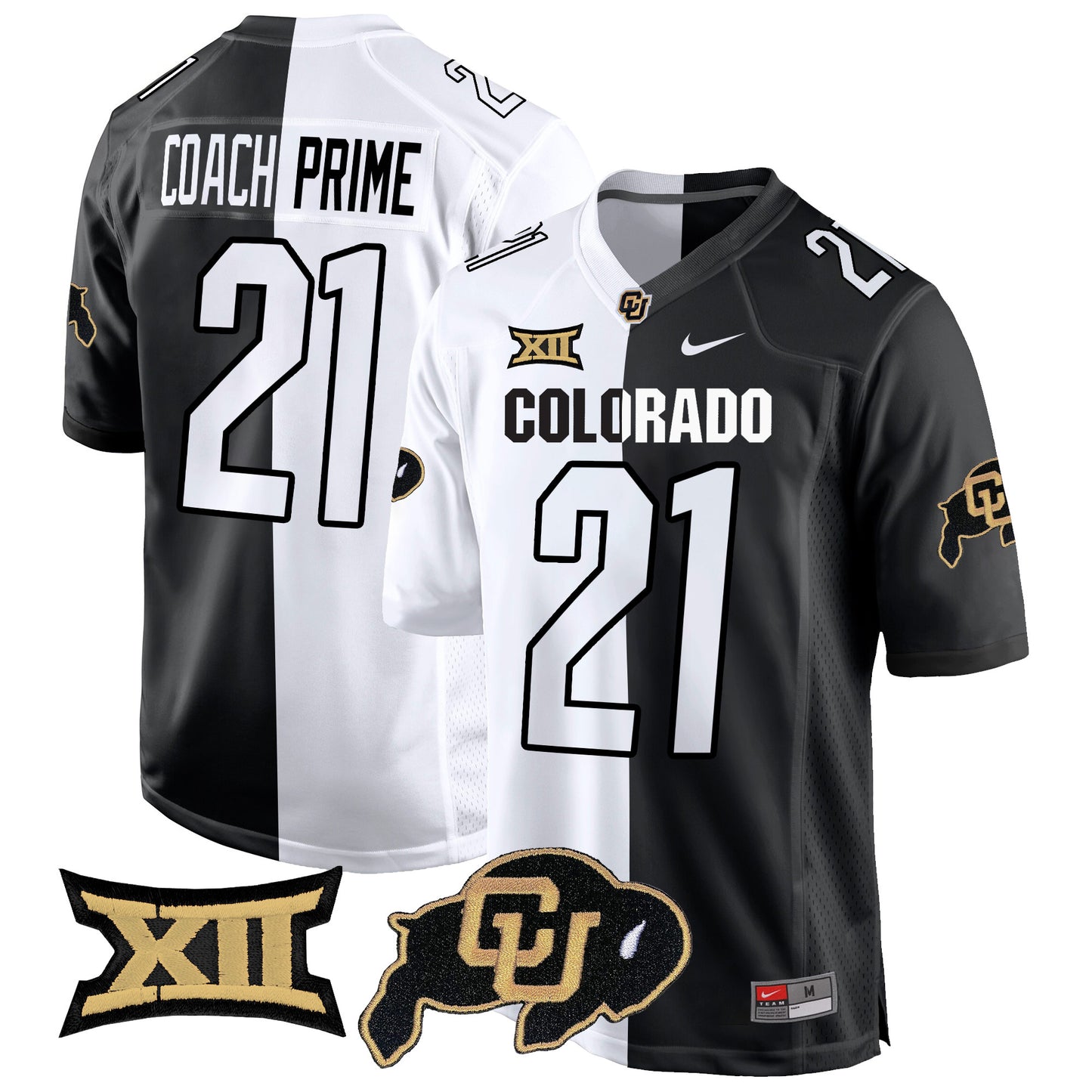 Colorado Buffaloes Big 12 XII Patch Game Jersey V2 - All Stitched