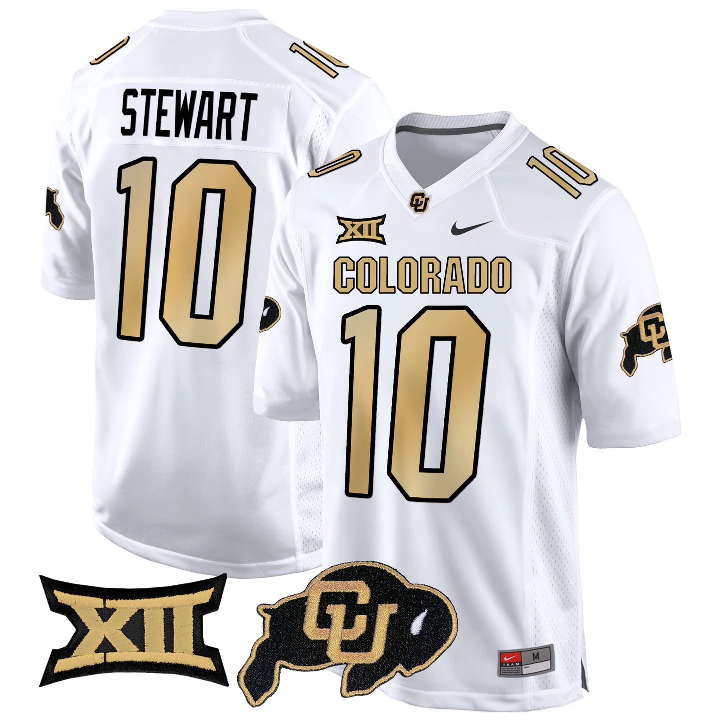 Colorado Buffaloes Big 12 XII Patch Game Jersey V2 - All Stitched