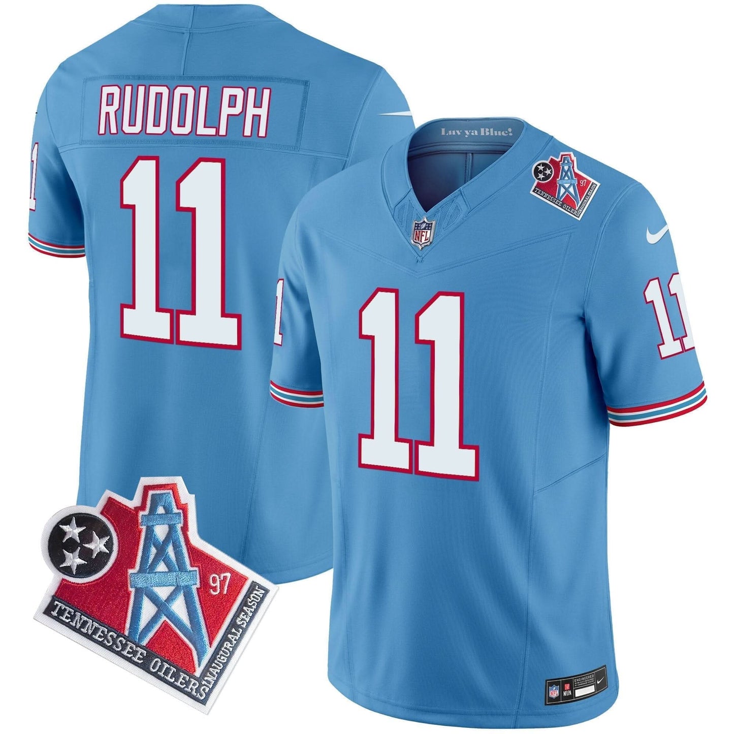 Men's Titans 1997 Throwback Vapor Limited Jersey - All Stitched
