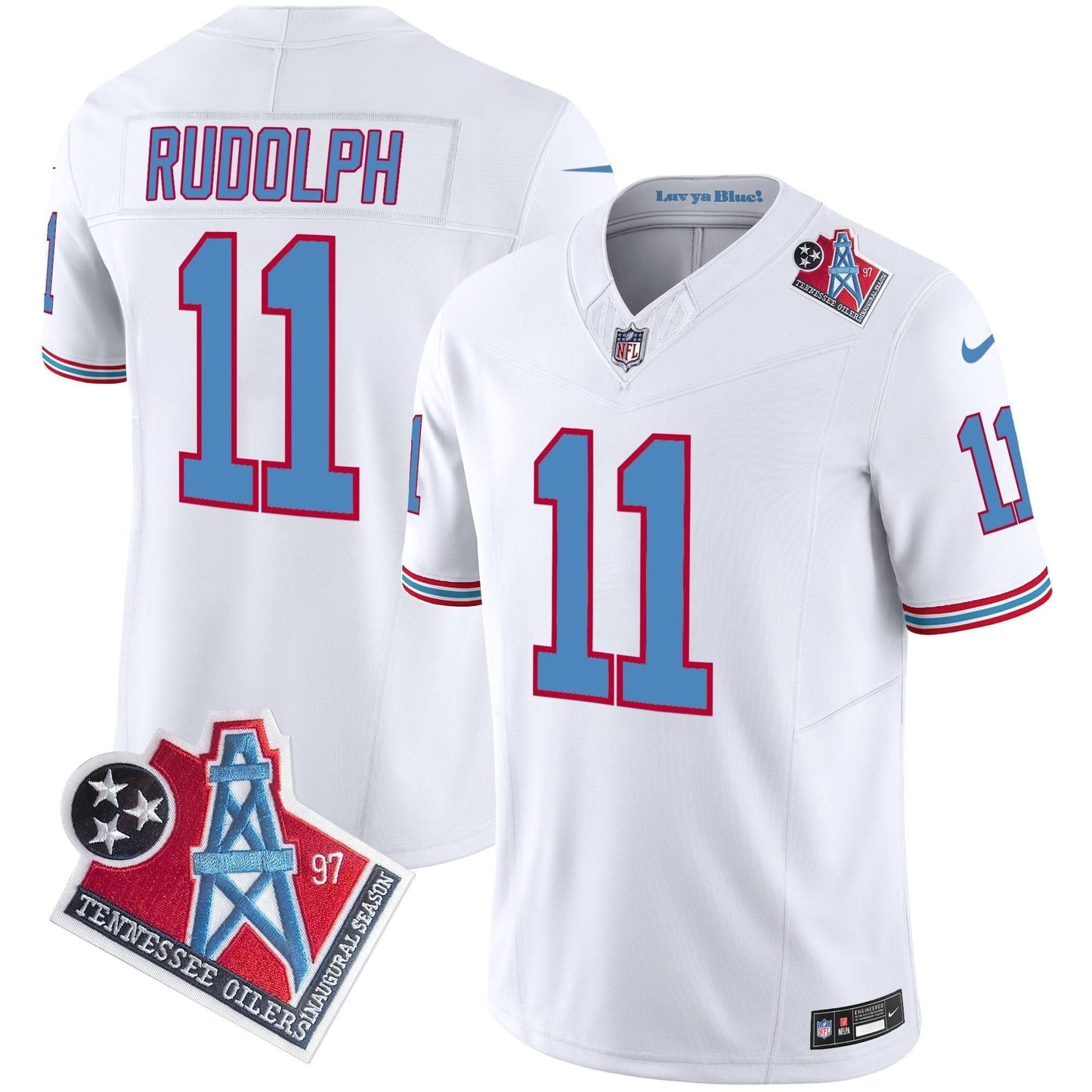 Men's Titans 1997 Throwback Vapor Limited Jersey - All Stitched
