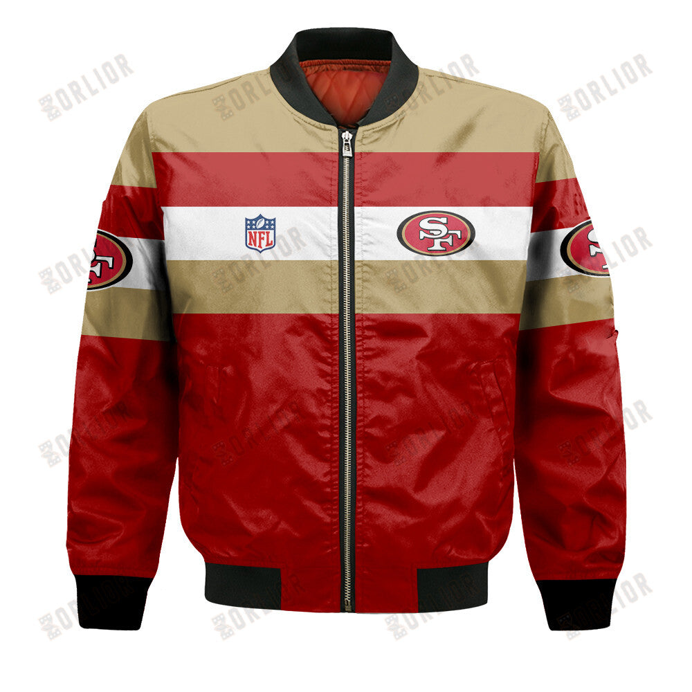 San Francisco 49ers Football Team 2024 -25 Fire Burning Opponents Bomber Jacket