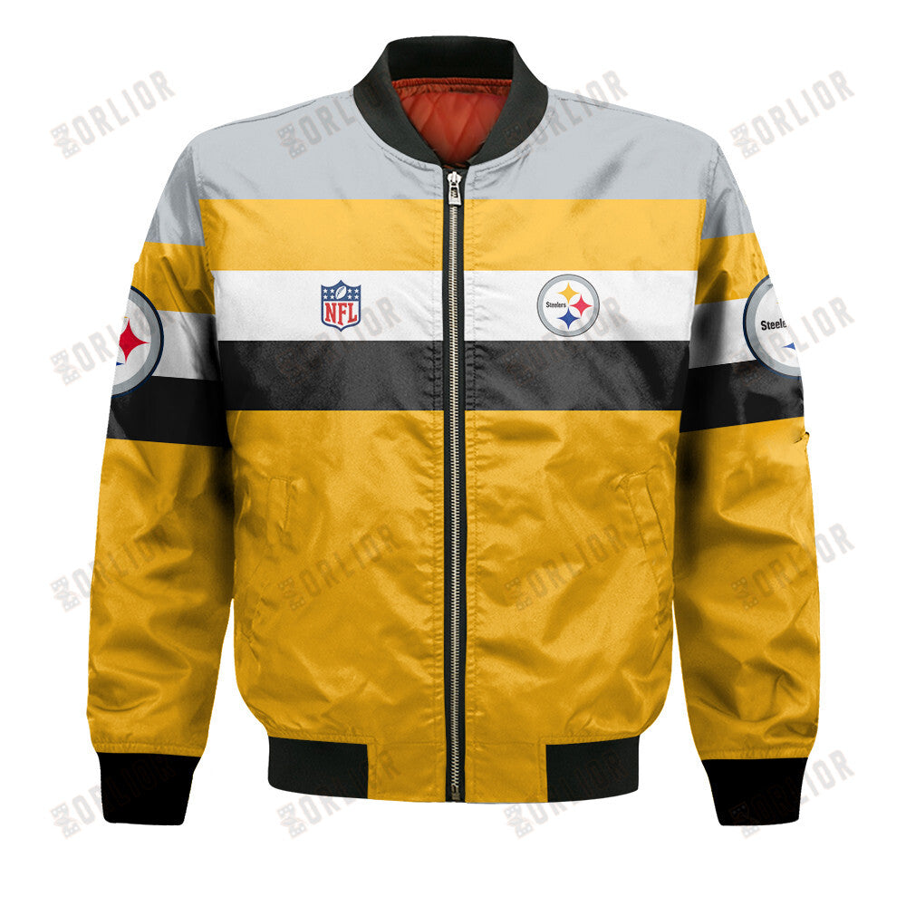 Pittsburgh Steelers Football Team 2024 -25 Fire Burning Opponents Bomber Jacket