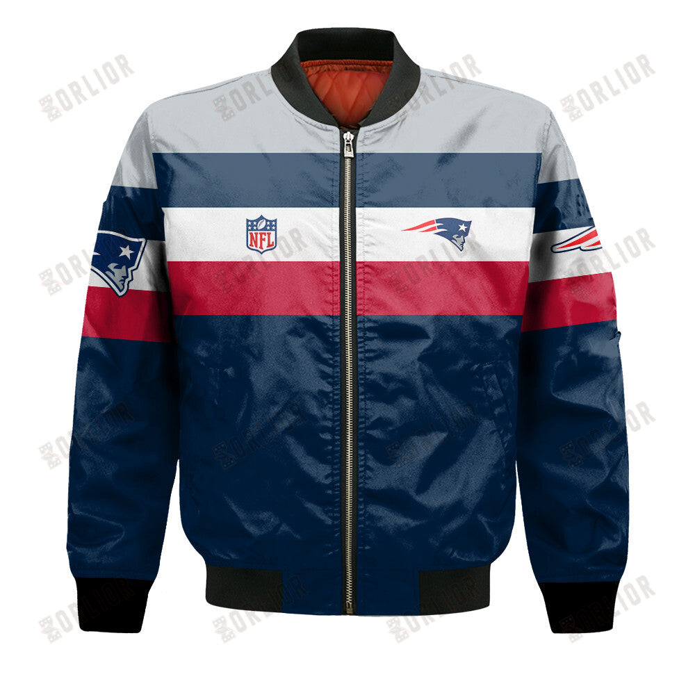New England Patriots Football Team 2024 -25 Fire Burning Opponents Bomber Jacket