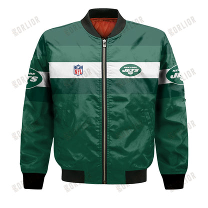 New York Jets Football Team 2024 -25 Fire Burning Opponents Bomber Jacket