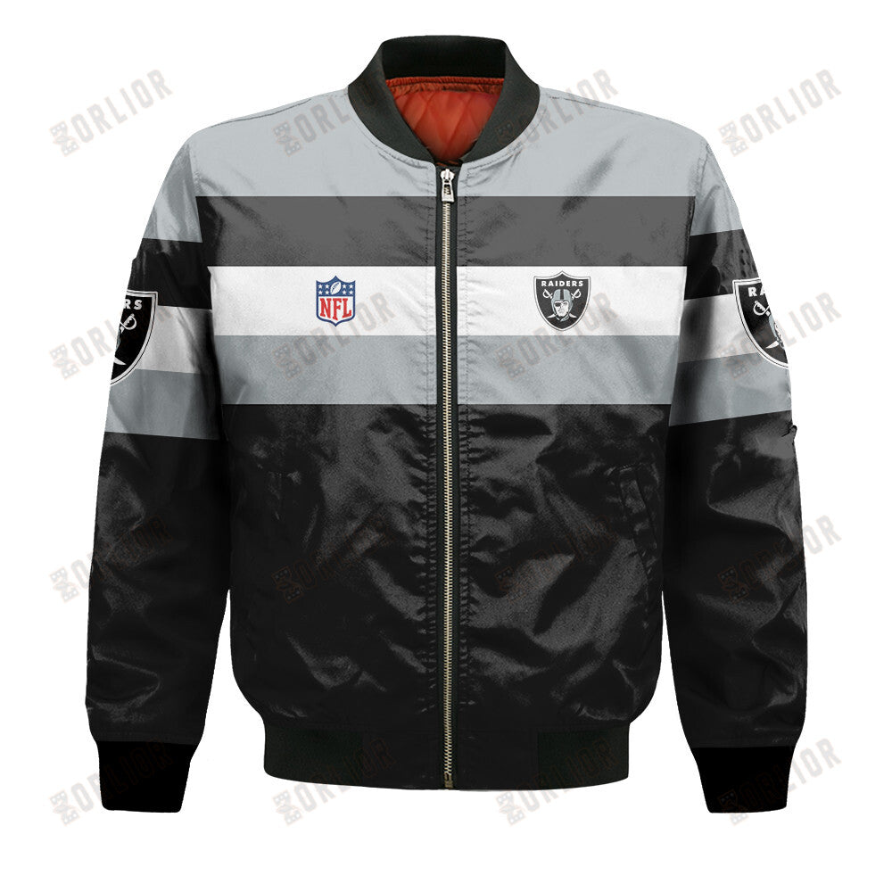 Las Vegas Raiders Football Team 2024 -25 Fire Burning Opponents Bomber Jacket