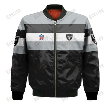 Las Vegas Raiders Football Team 2024 -25 Fire Burning Opponents Bomber Jacket