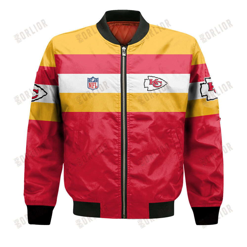 Kansas City Chiefs Football Team 2024 -25 Fire Burning Opponents Bomber Jacket