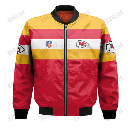 Kansas City Chiefs Football Team 2024 -25 Fire Burning Opponents Bomber Jacket