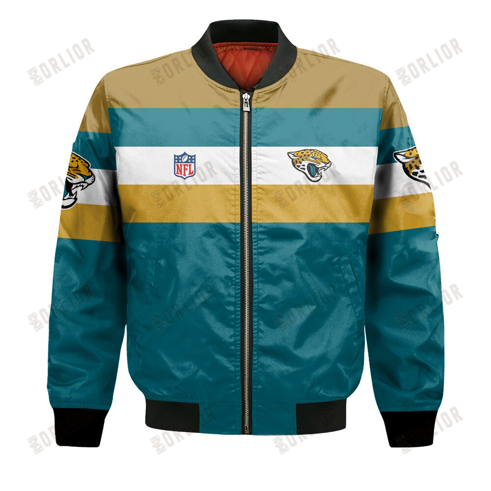 Jacksonville Jaguars Football Team 2024 -25 Fire Burning Opponents Bomber Jacket