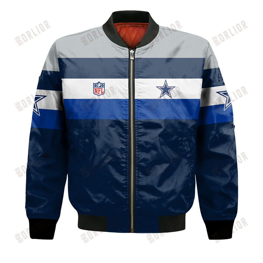 Dallas Cowboys Football Team 2024 -25 Fire Burning Opponents Bomber Jacket
