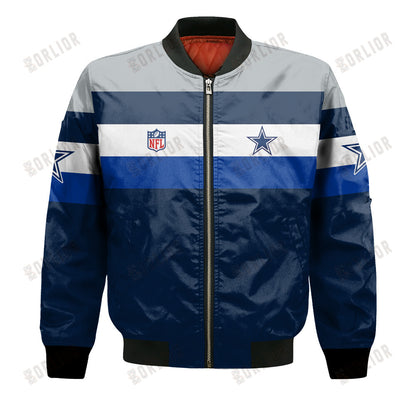 Dallas Cowboys Football Team 2024 -25 Fire Burning Opponents Bomber Jacket