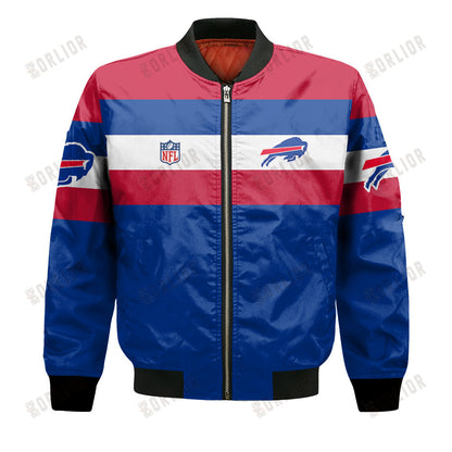 Buffalo Bills Football Team 2024 -25 Fire Burning Opponents Bomber Jacket