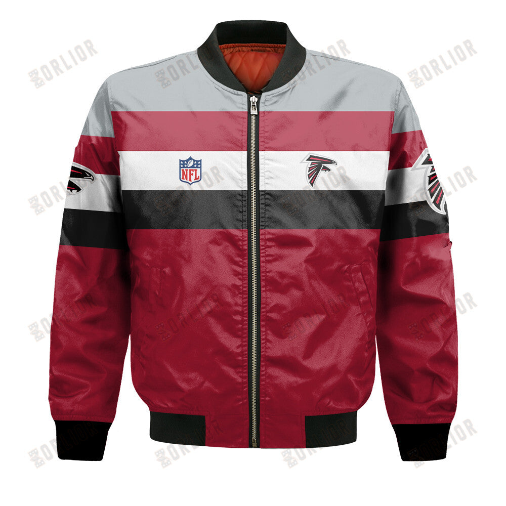 Atlanta Falcons Football Team 2024 -25 Fire Burning Opponents Bomber Jacket