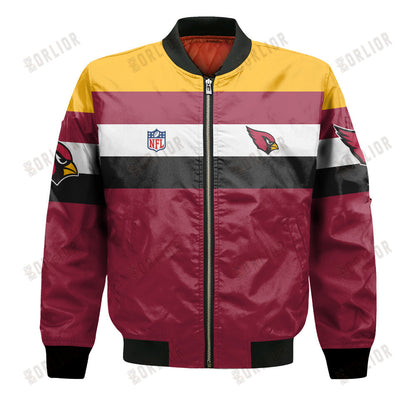 Arizona Cardinals Football Team 2024 -25 Fire Burning Opponents Bomber Jacket