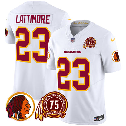 Washington Redskins 75th Patch Throwback Vapor Limited Jersey - All Stitched