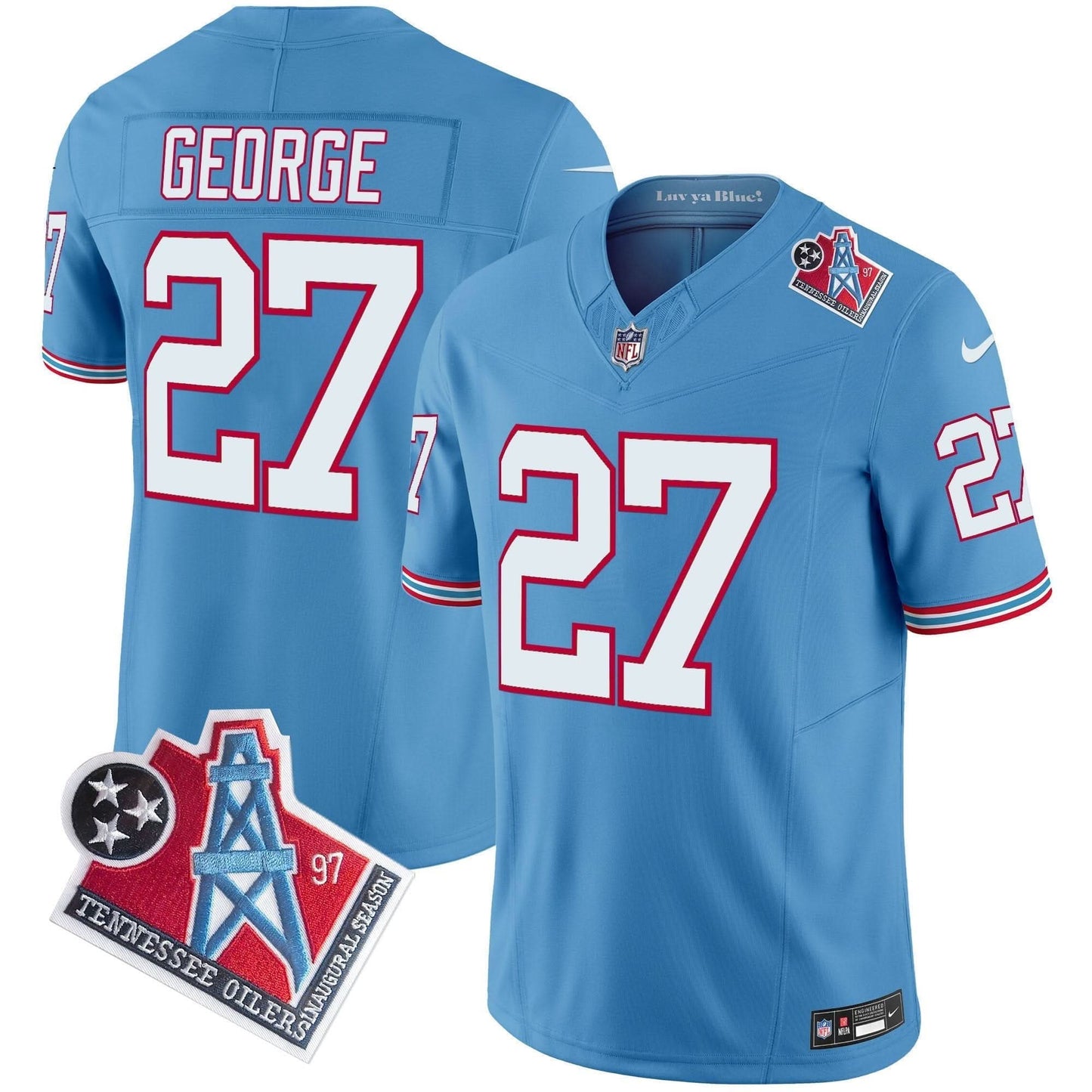 Men's Titans 1997 Throwback Vapor Limited Jersey - All Stitched