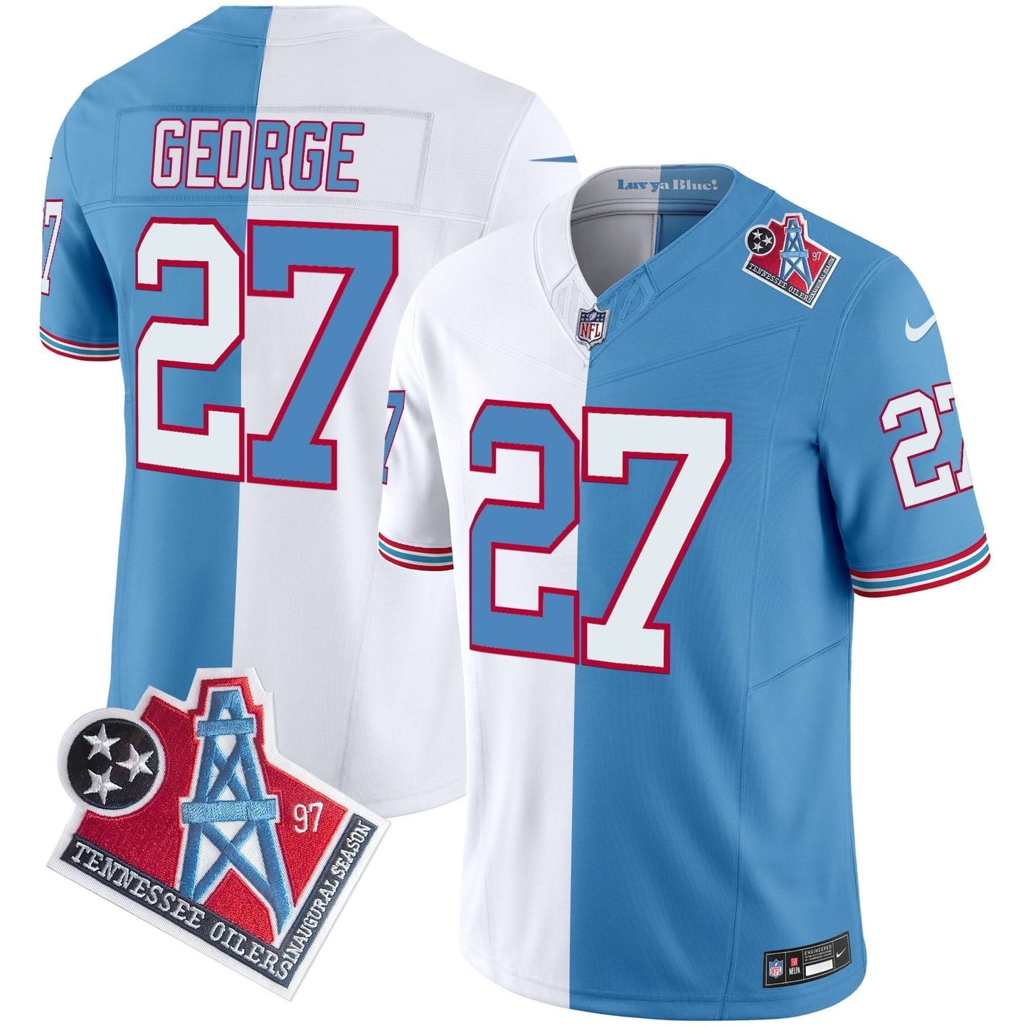 Men's Titans 1997 Throwback Vapor Limited Jersey - All Stitched
