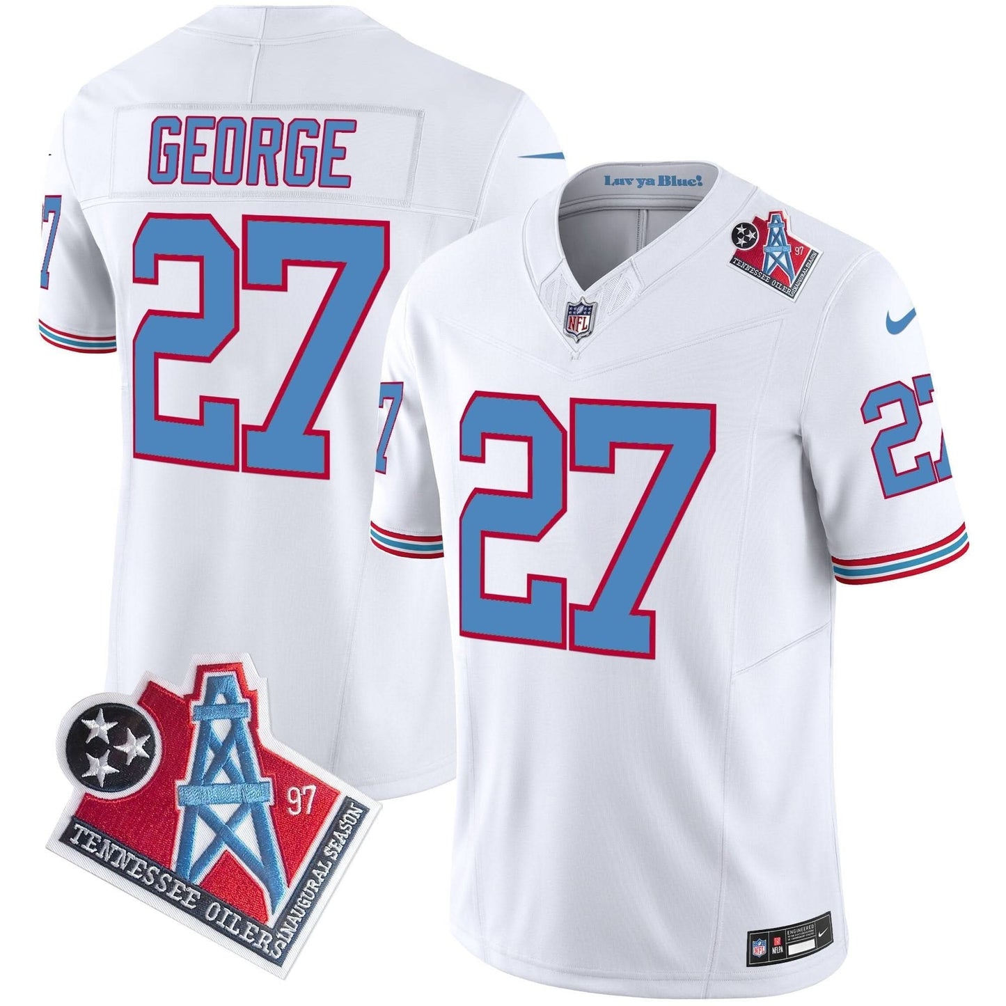 Men's Titans 1997 Throwback Vapor Limited Jersey - All Stitched