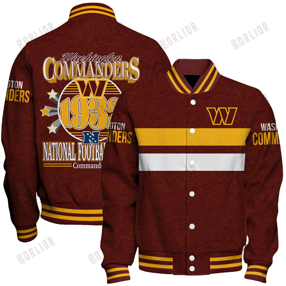 Washington Commanders Football Team 2024 -25 Super Durable Unisex Varsity Jacket
