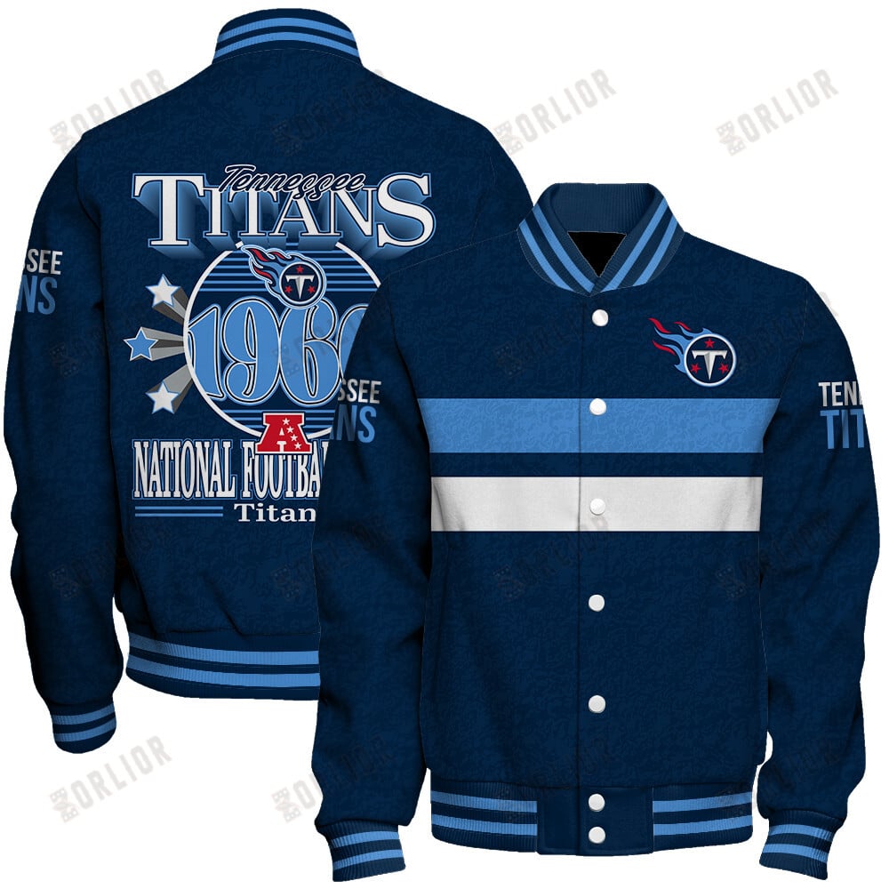 Tennessee Titans Football Team 2024 -25 Super Durable Unisex Varsity Jacket