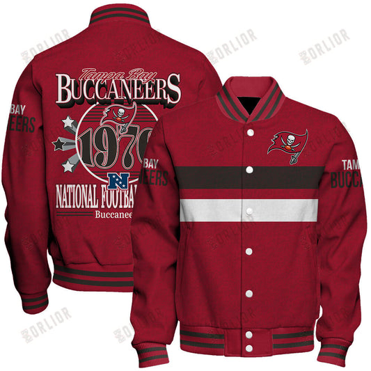 Tampa Bay Buccaneers Football Team 2024 -25 Super Durable Unisex Varsity Jacket
