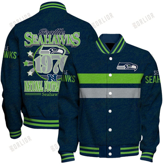 Seattle Seahawks Football Team 2024 -25 Super Durable Unisex Varsity Jacket