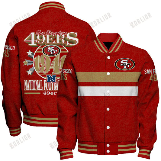 San Francisco 49ers Football Team 2024 -25 Super Durable Unisex Varsity Jacket