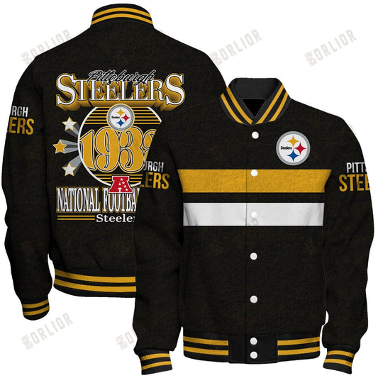 Pittsburgh Steelers Football Team 2024 -25 Super Durable Unisex Varsity Jacket