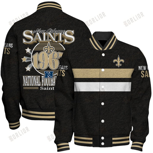 New Orleans Saints Football Team 2024 -25 Super Durable Unisex Varsity Jacket