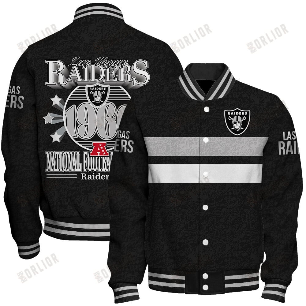 Las Vegas Raiders Football Team 2024 -25 Super Durable Unisex Varsity Jacket
