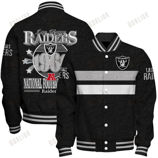 Las Vegas Raiders Football Team 2024 -25 Super Durable Unisex Varsity Jacket