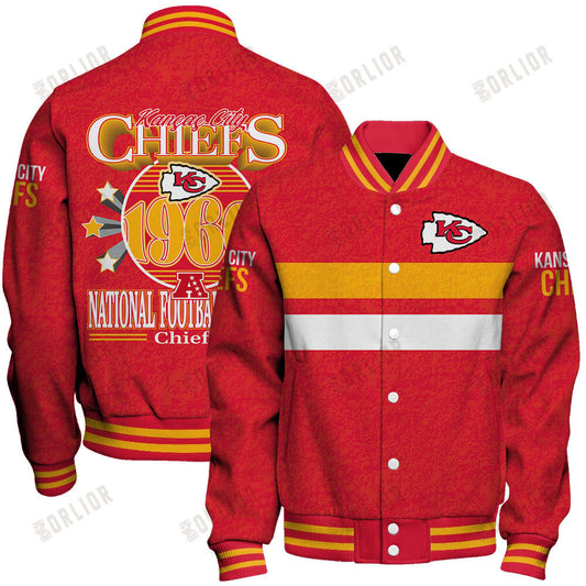 Kansas City Chiefs Football Team 2024 -25 Super Durable Unisex Varsity Jacket