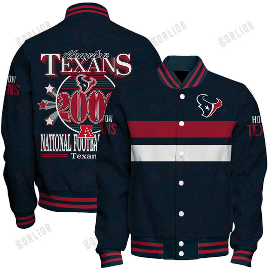 Houston Texans Football Team 2024 -25 Super Durable Unisex Varsity Jacket