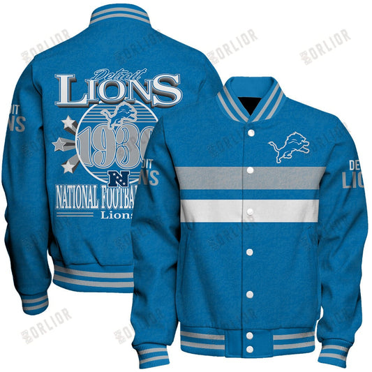 Detroit Lions Football Team 2024 -25 Super Durable Unisex Varsity Jacket