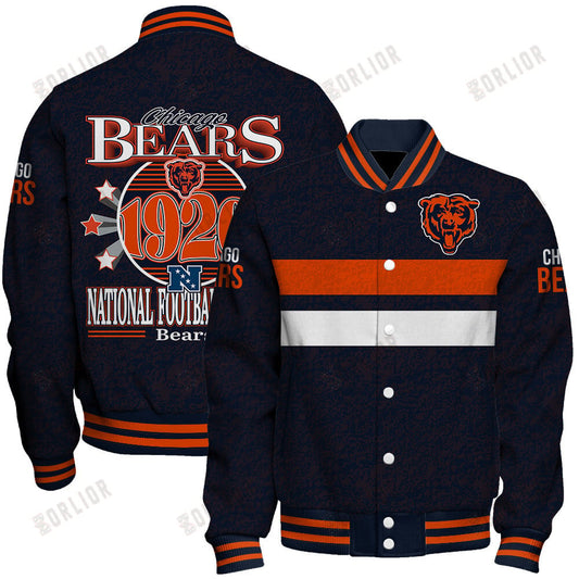 Chicago Bears Football Team 2024 -25 Super Durable Unisex Varsity Jacket