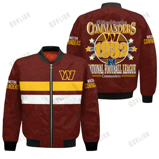 Washington Commanders Football Team 2024 -25 Super Durable Bomber Jacket