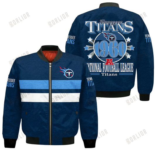 Tennessee Titans Football Team 2024 -25 Super Durable Bomber Jacket