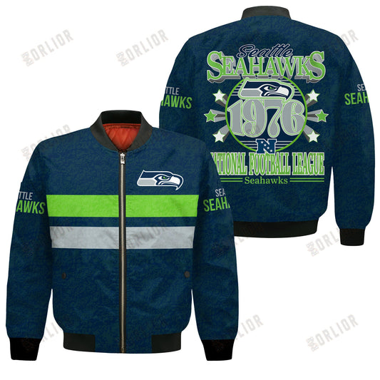 Seattle Seahawks Football Team 2024 -25 Super Durable Bomber Jacket