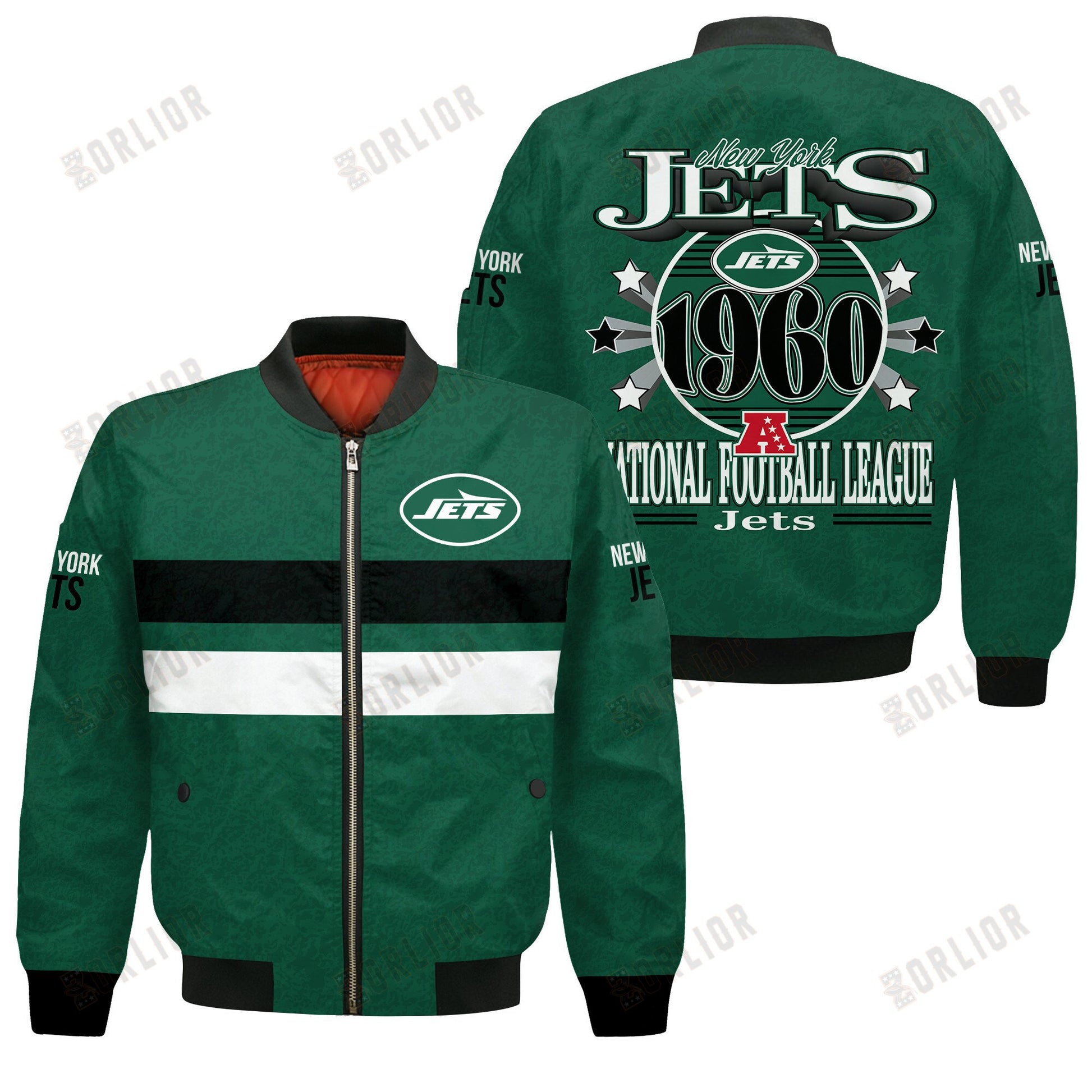 New York Jets Football Team 2024 -25 Super Durable Bomber Jacket