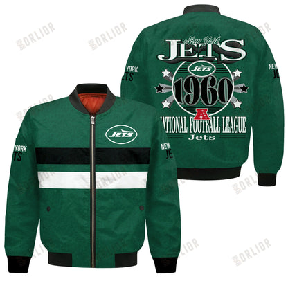 New York Jets Football Team 2024 -25 Super Durable Bomber Jacket