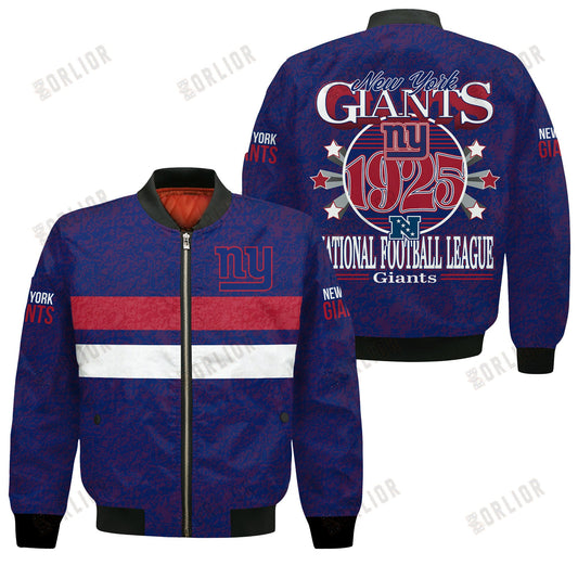 New York Giants Football Team 2024 -25 Super Durable Bomber Jacket
