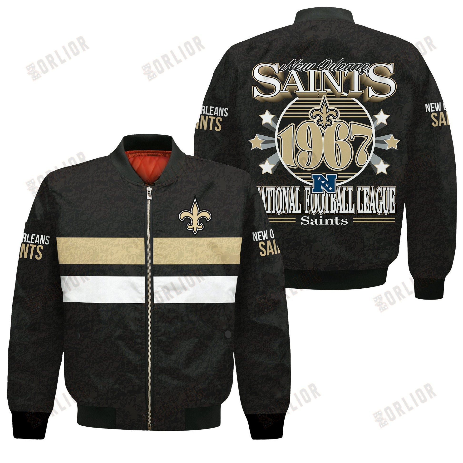 New Orleans Saints Football Team 2024 -25 Super Durable Bomber Jacket