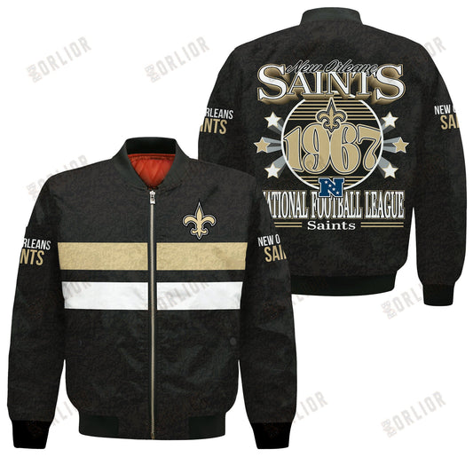 New Orleans Saints Football Team 2024 -25 Super Durable Bomber Jacket