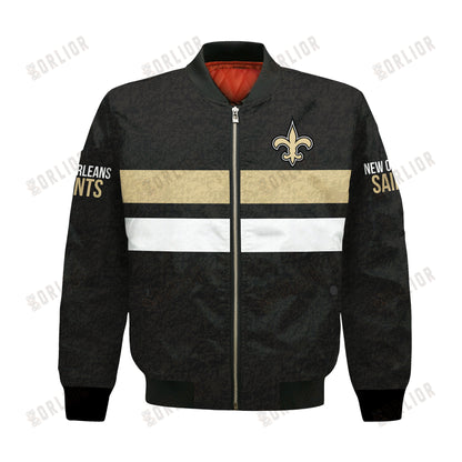New Orleans Saints Football Team 2024 -25 Super Durable Bomber Jacket